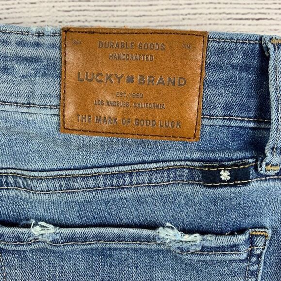 Lucky Brand sz 2 26 Jeans Ava Legging Jegging Skinny Destroyed Inseam 28" - Picture 8 of 11